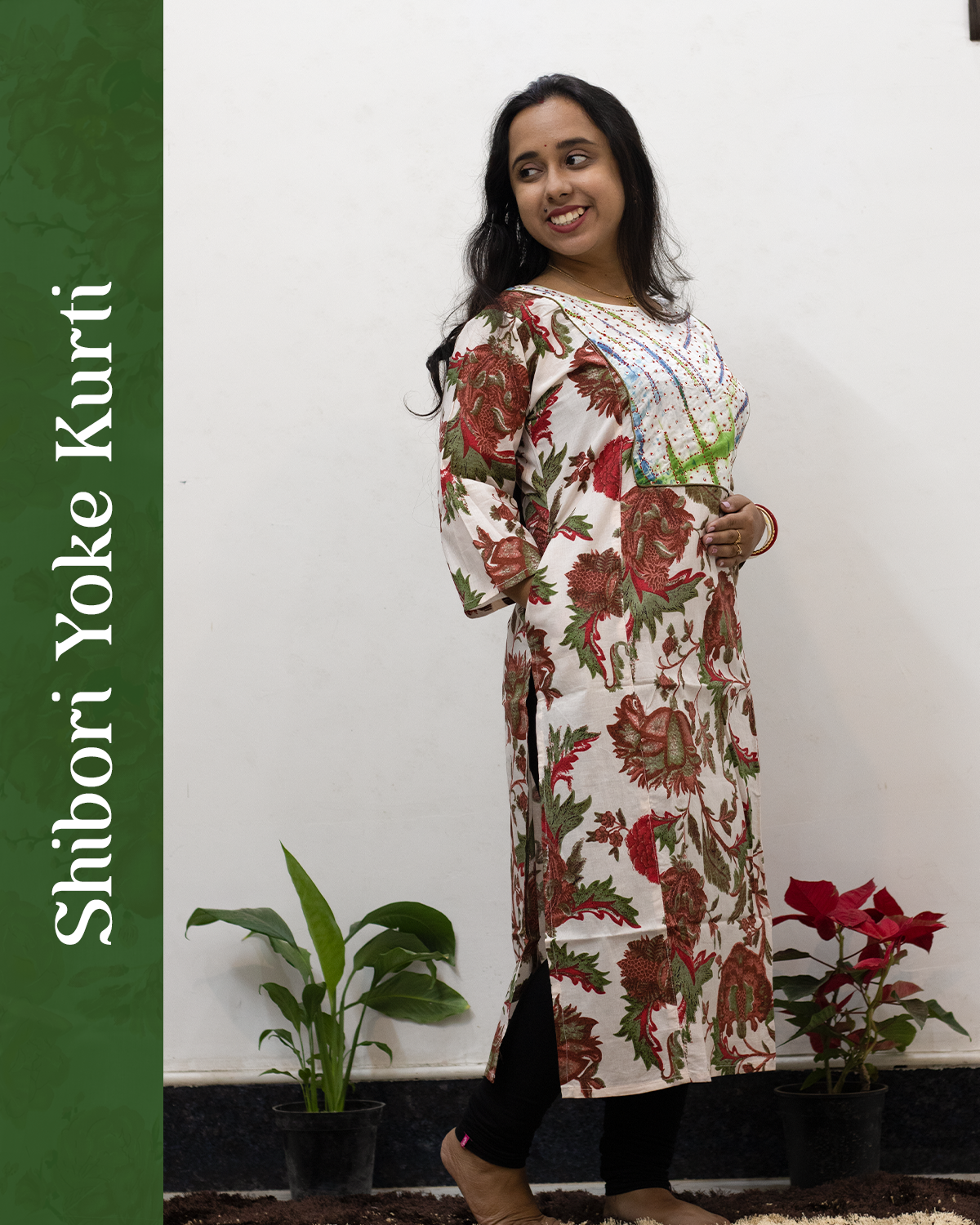 Shibori Yoke Kurti