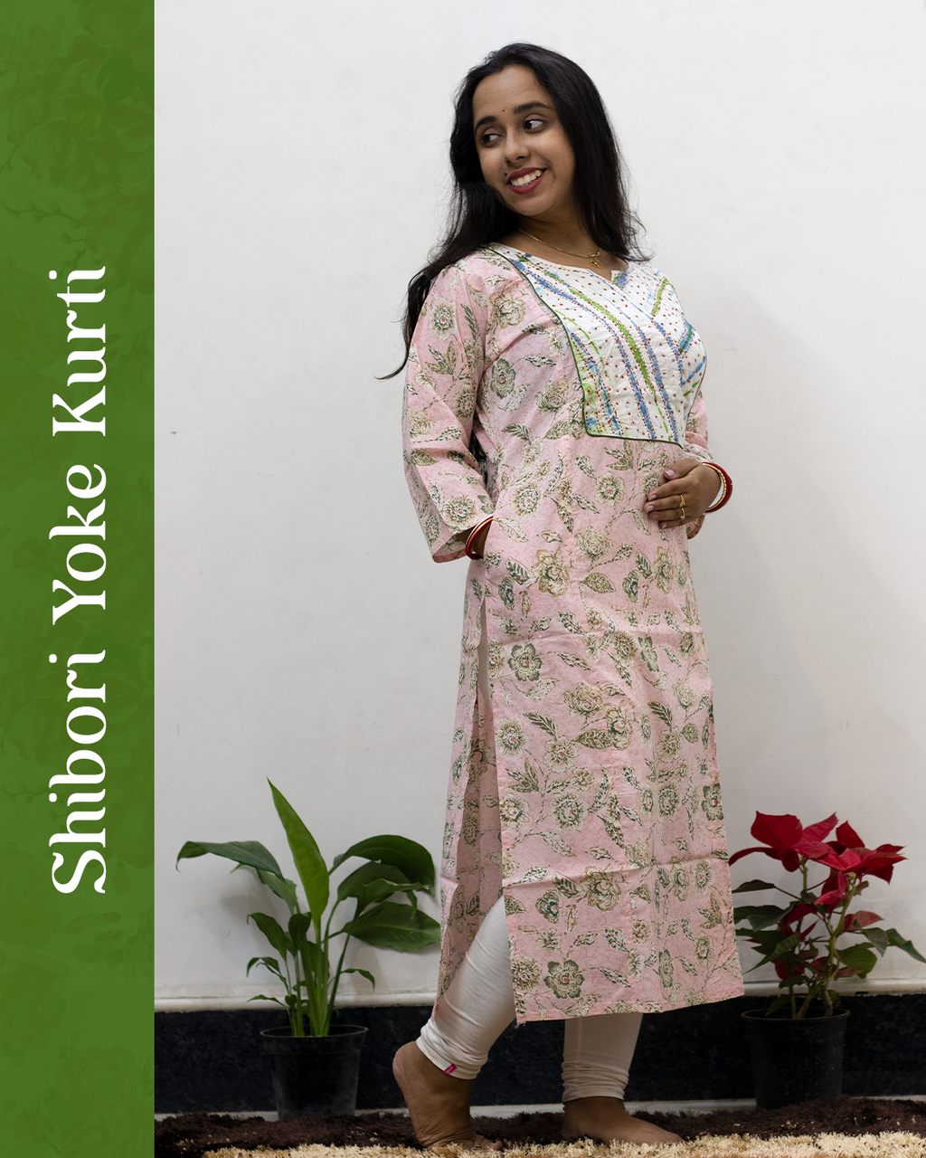 Shibori Yoke Kurti