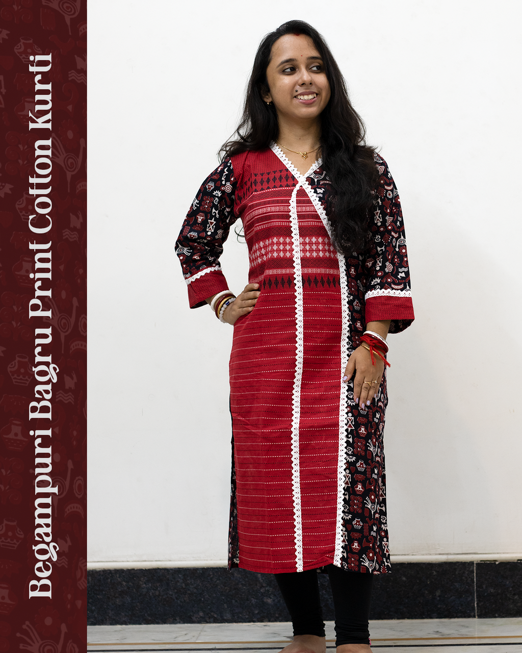 Begampuri Bagru Print Cotton Kurti
