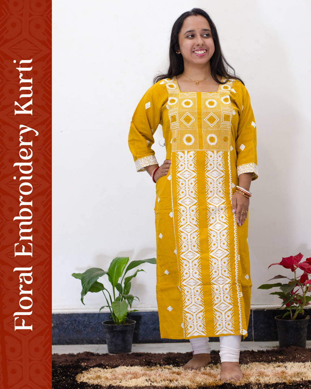 Floral Embroidery Kurti
