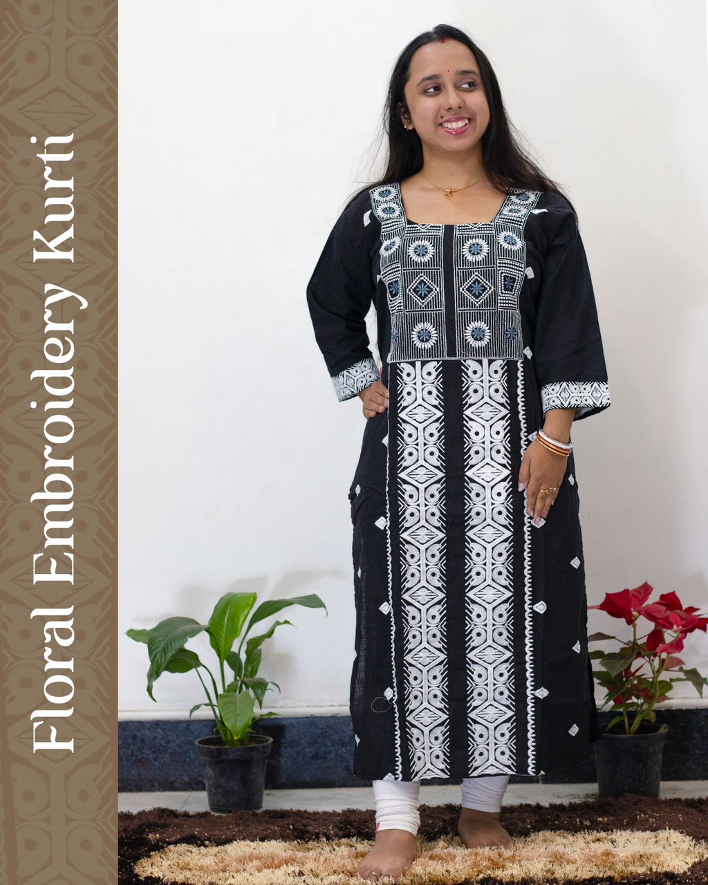 Floral Embroidery Kurti