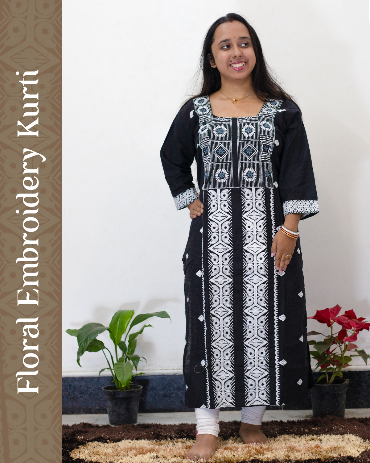 Floral Embroidery Kurti