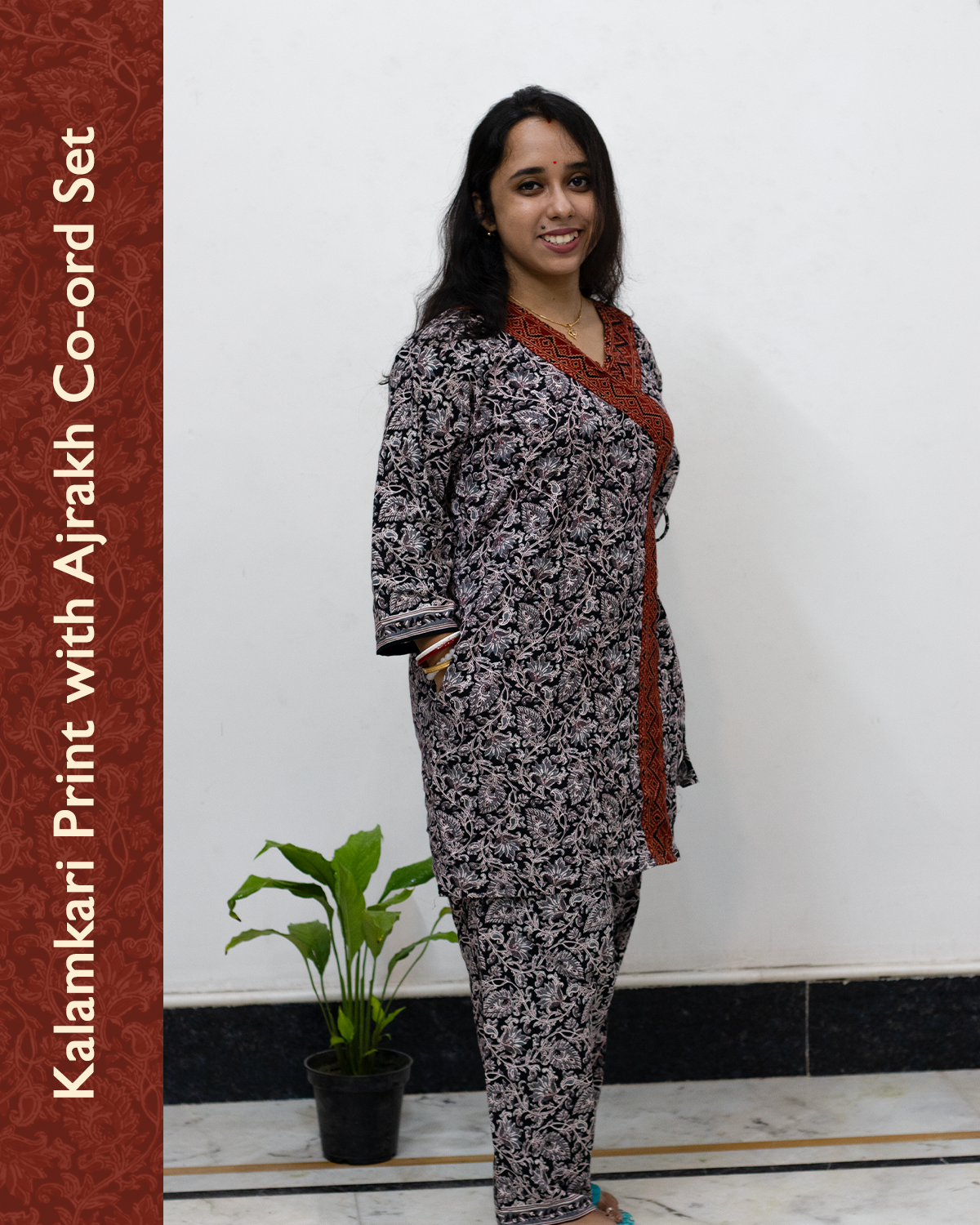 Kalamkari Ajrakh Cotton Co-Ord Set