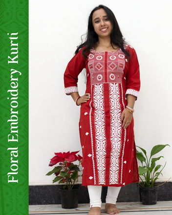 Floral Embroidery Kurti