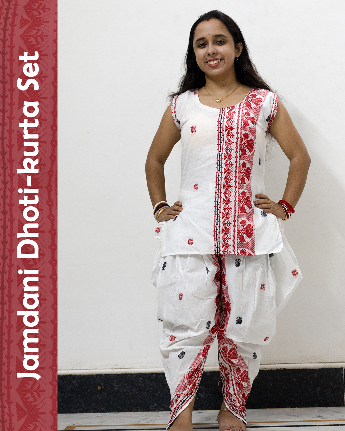 Jamdani Dhoti Kurta Set