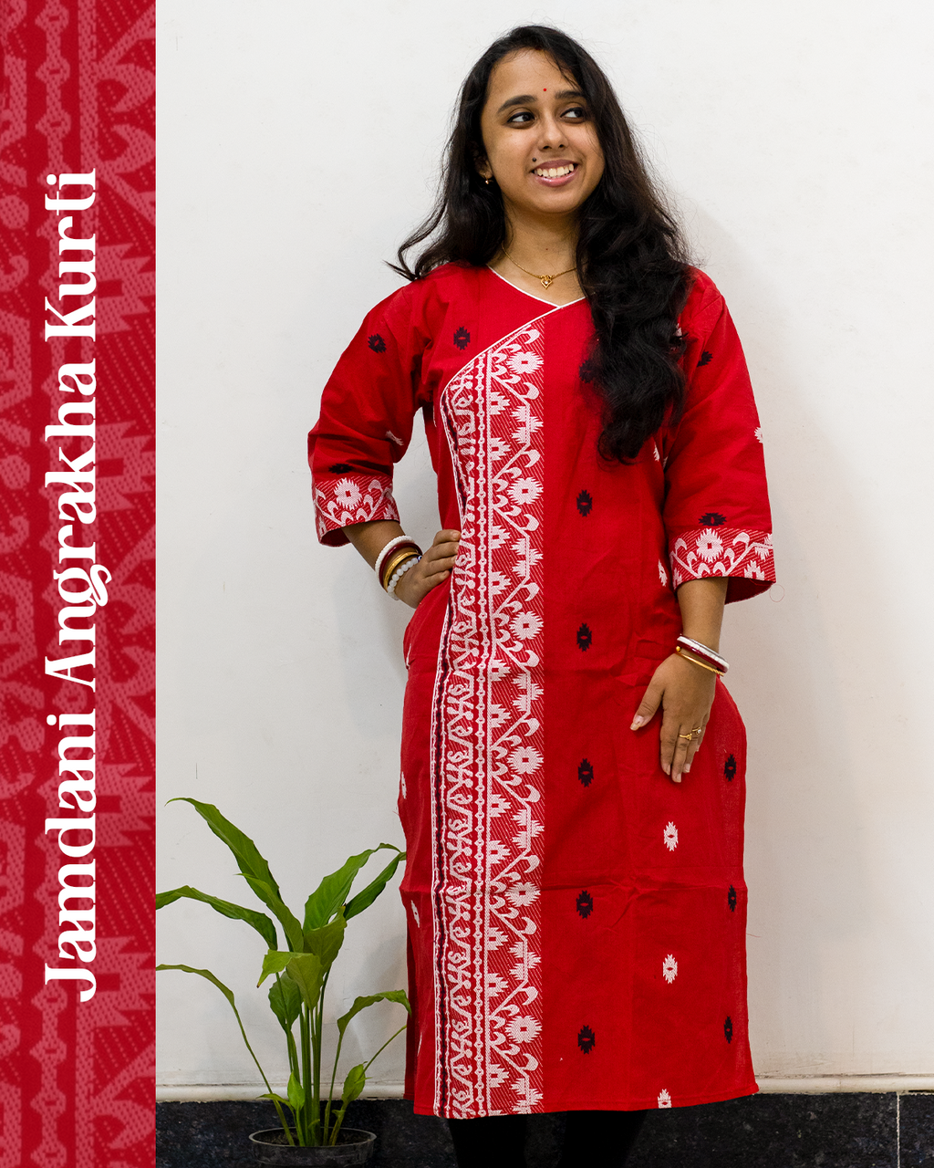 Jamdani Angrakha Kurti
