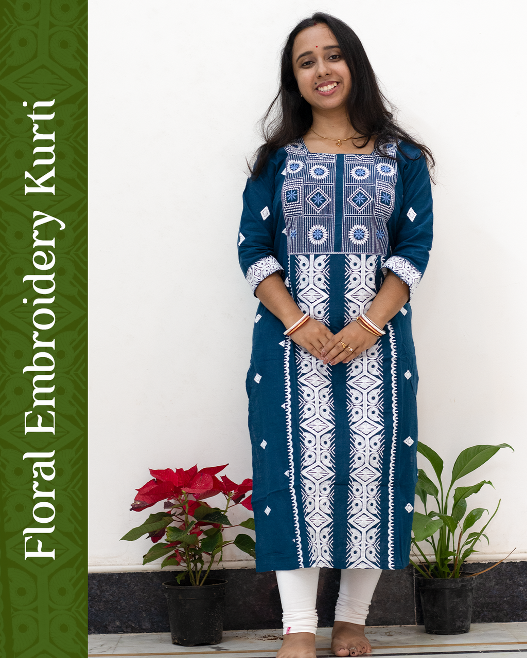 Floral Embroidery Kurti