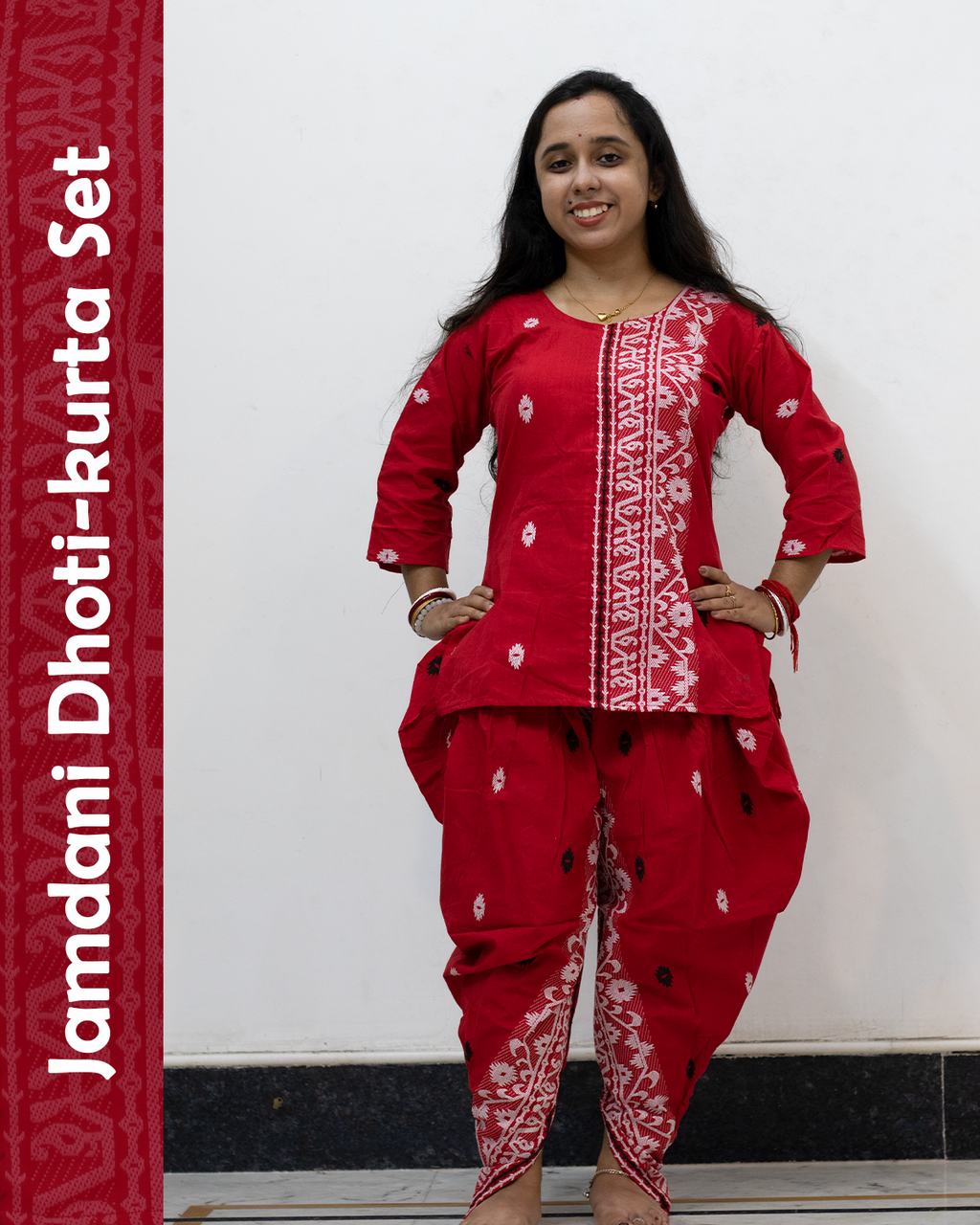 Jamdani Dhoti Kurta Set