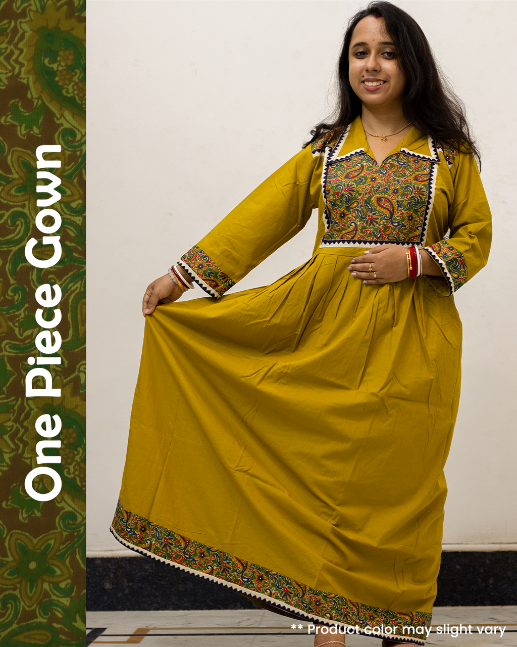 One-Piece Gown Paisley Print