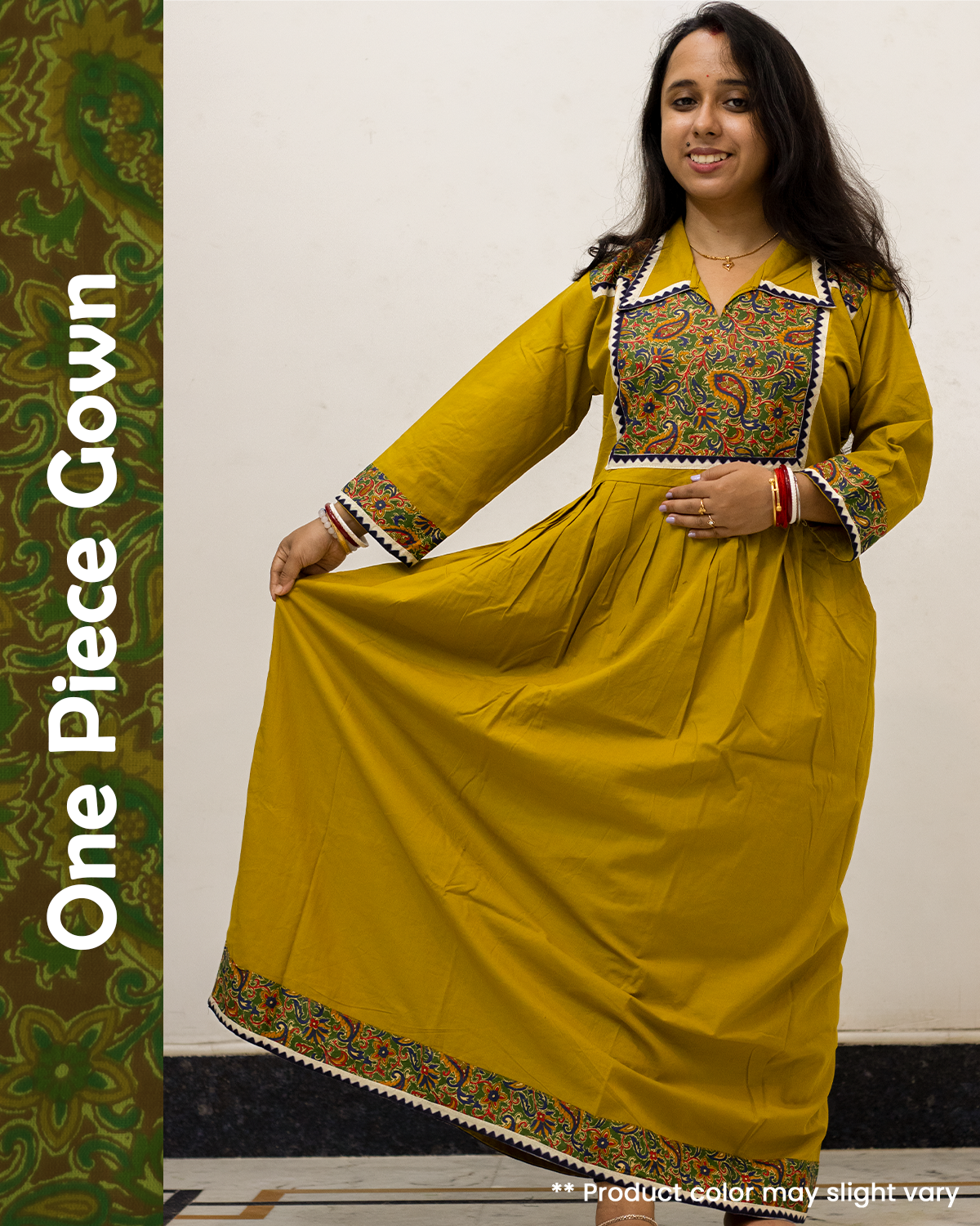 One-Piece Gown Paisley Print