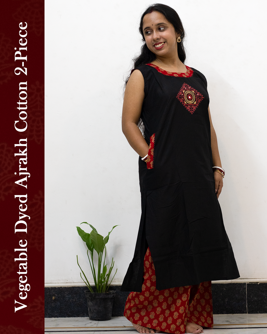 Vegetable Dyed Ajrakh Cotton 2-Piece Set