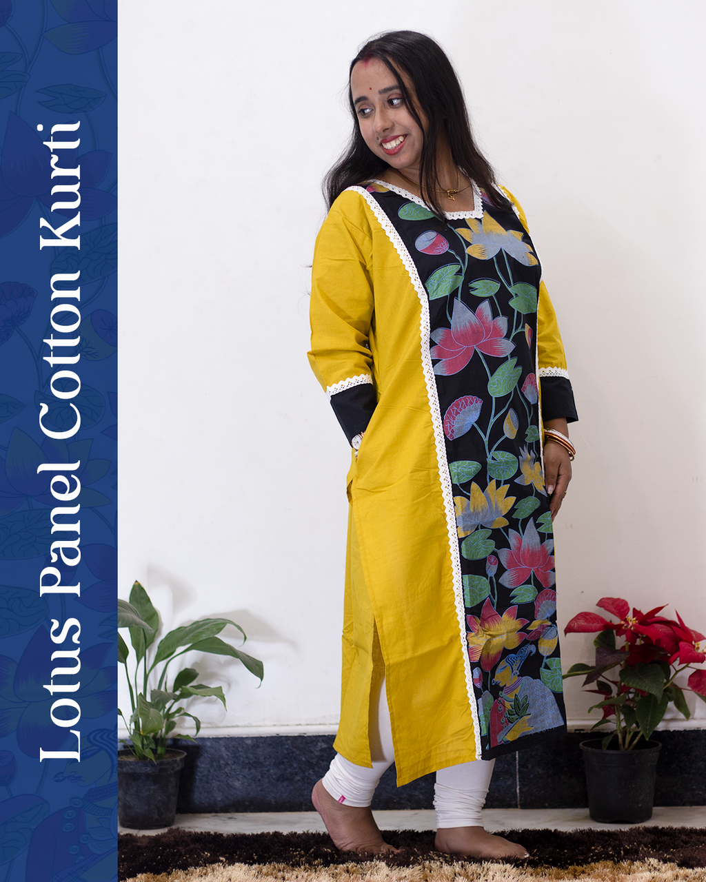 Lotus Panel Cotton Kurti