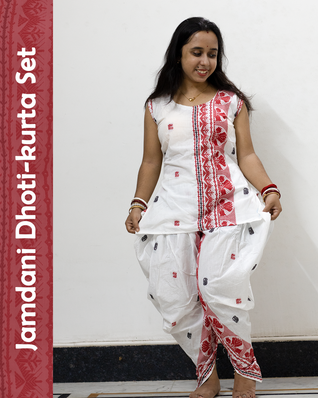 Jamdani Dhoti Kurta Set