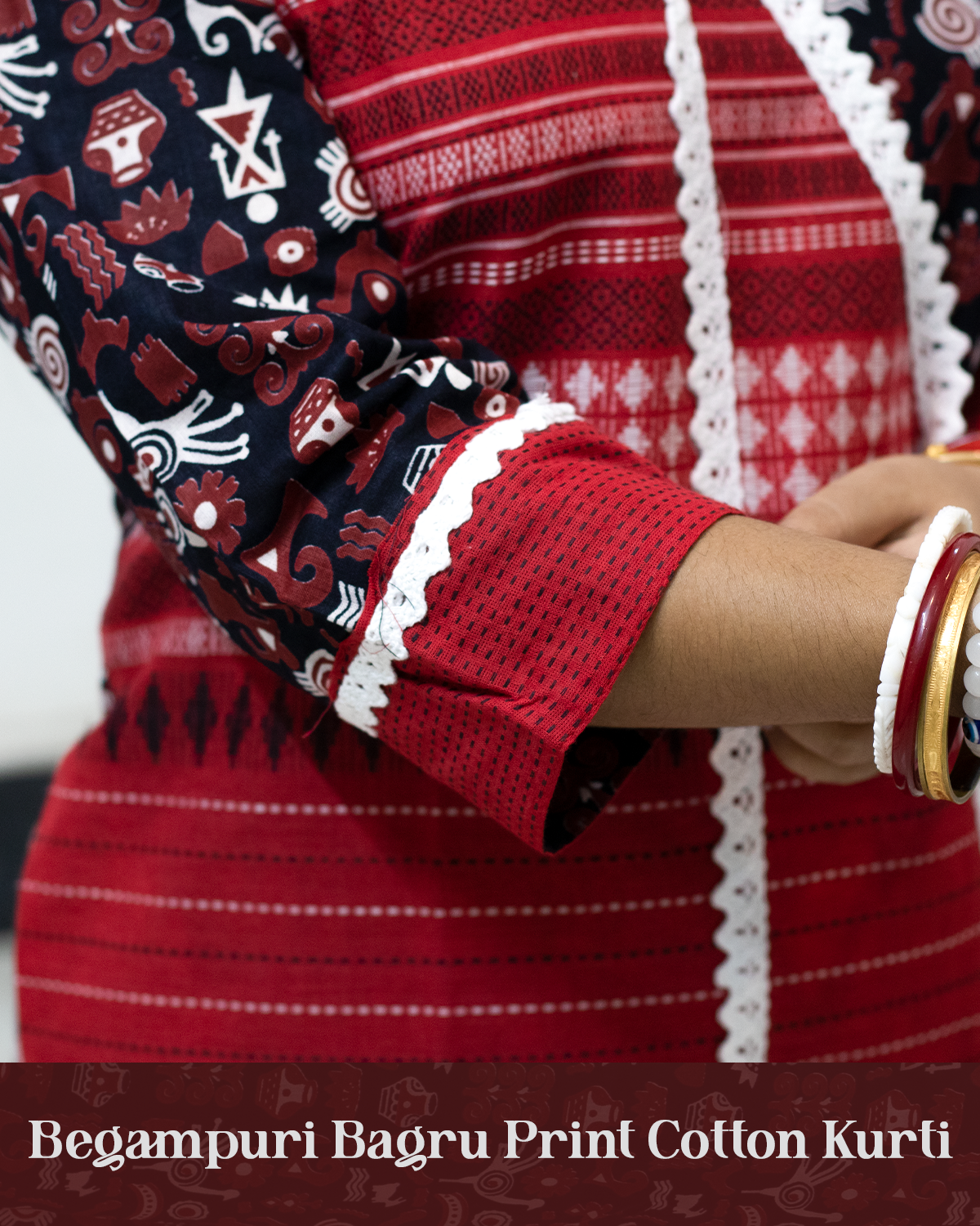 Begampuri Bagru Print Cotton Kurti