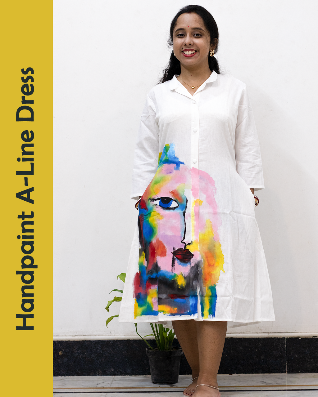Handpaint A-Line Dress
