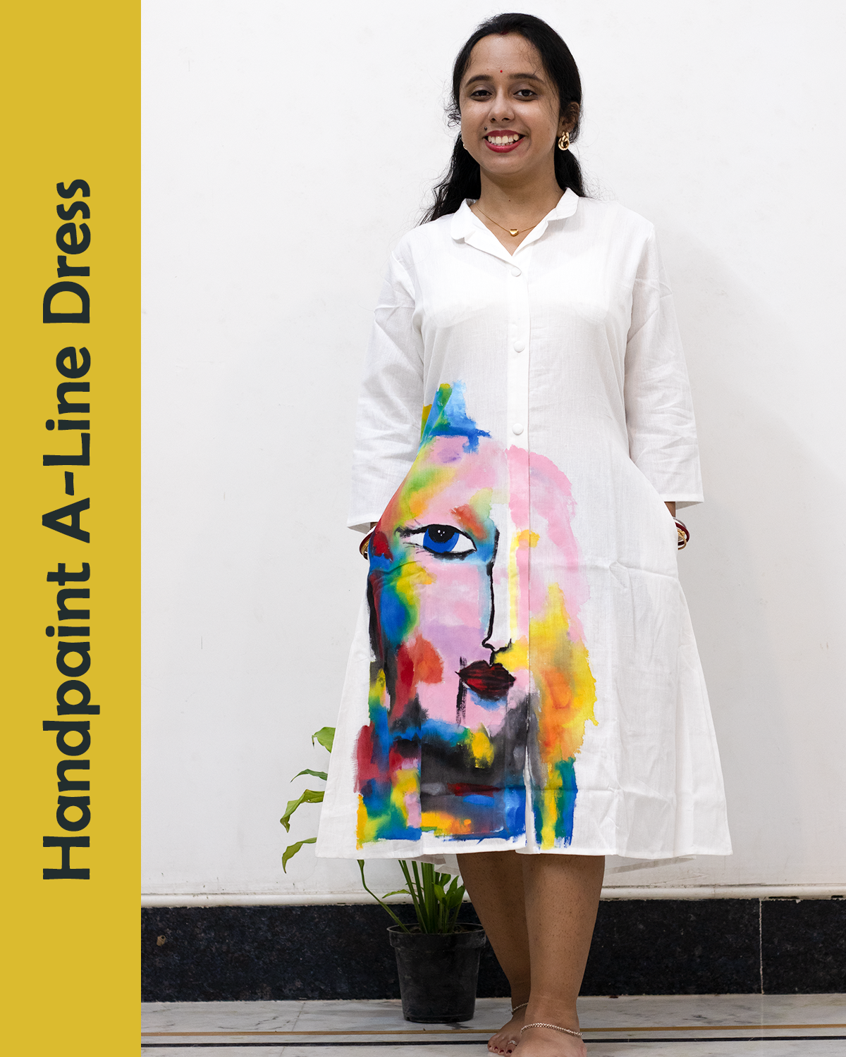 Handpaint A-Line Dress