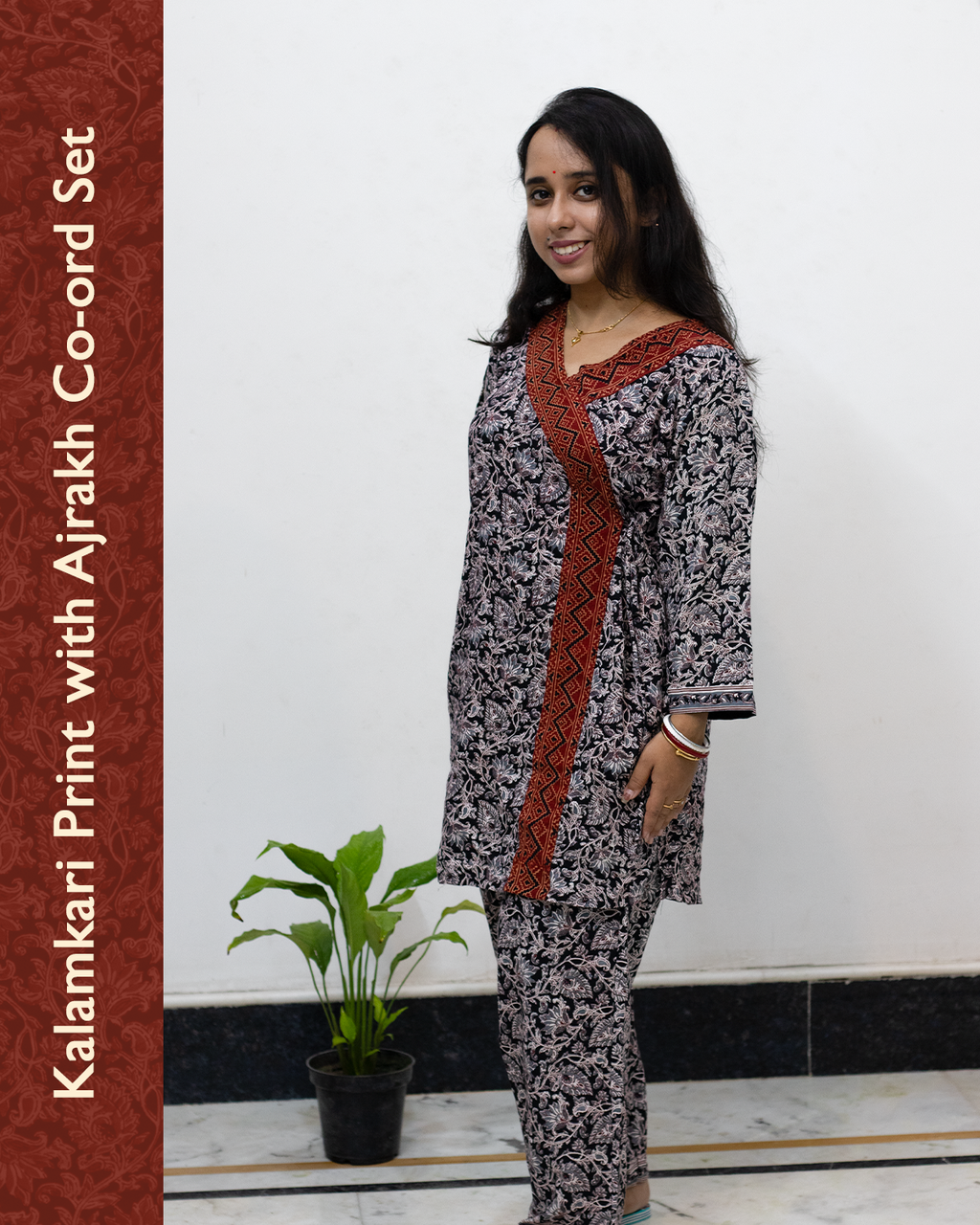 Kalamkari Ajrakh Cotton Co-Ord Set