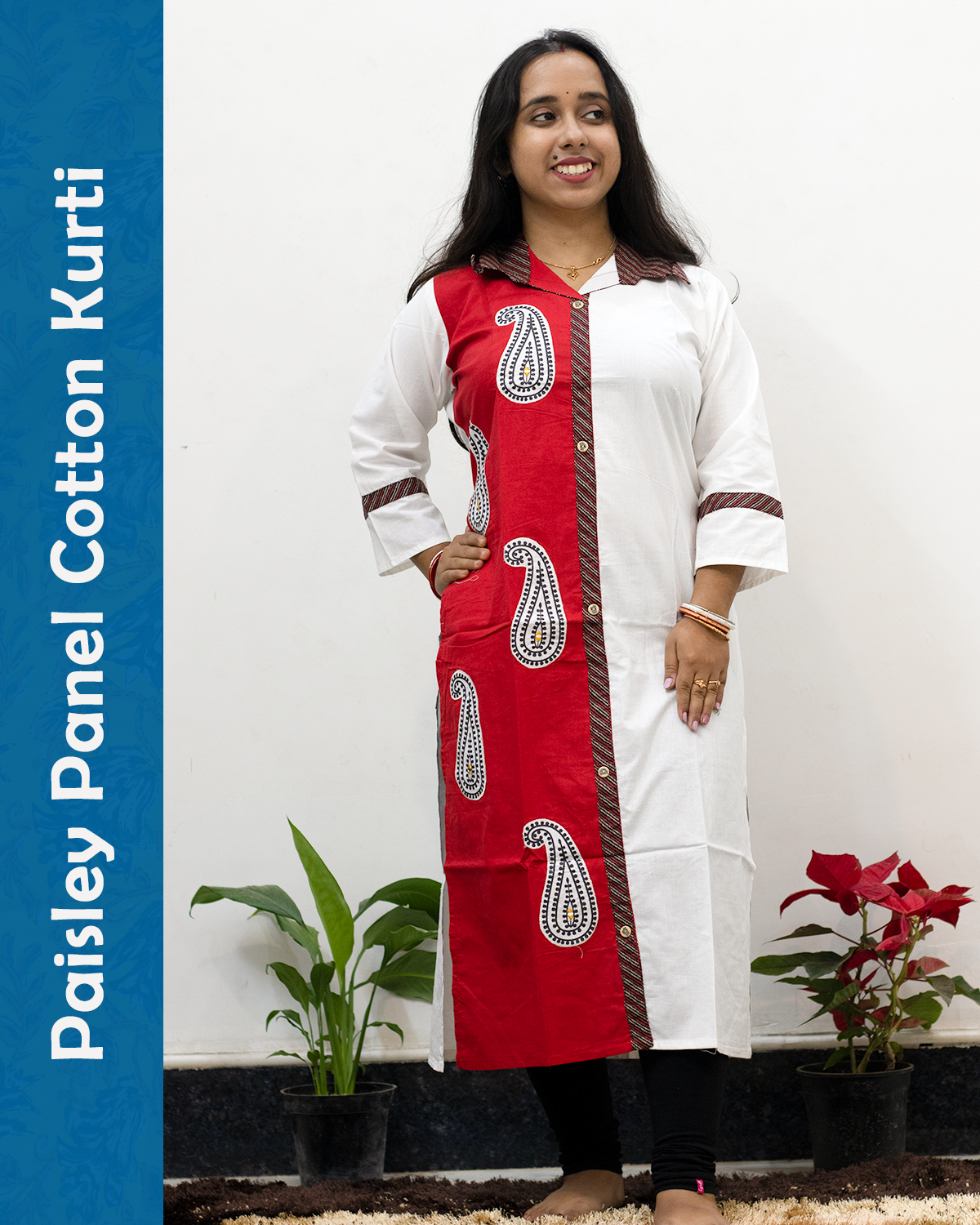 Paisley Panel Cotton Kurti