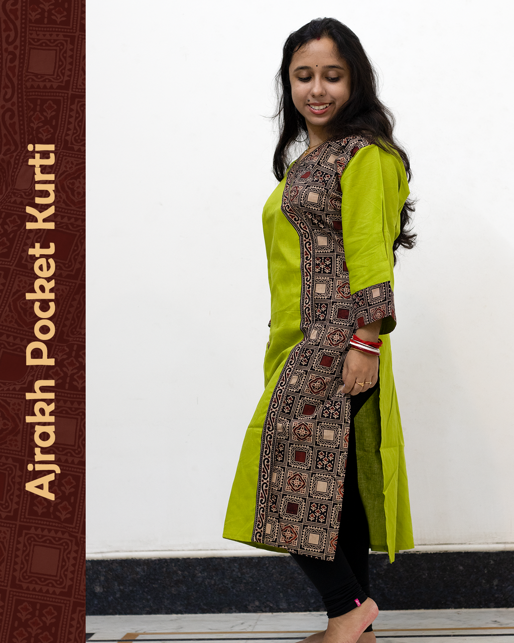 Ajrakh Angrakha Pocket Kurti