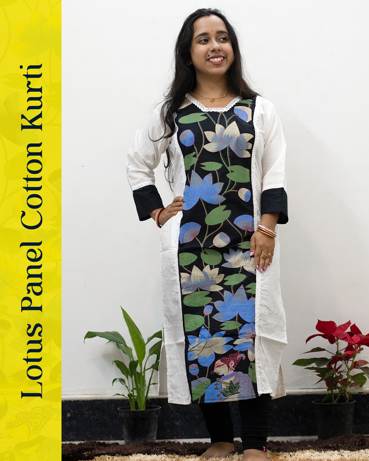 Lotus Panel Cotton Kurti
