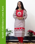 Ajrakh Emboidery Cotton Kurti