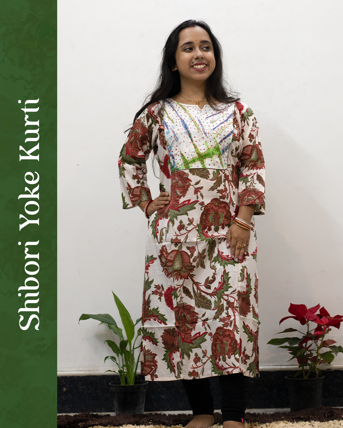 Shibori Yoke Kurti