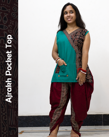 Ajrakh Pocket Top