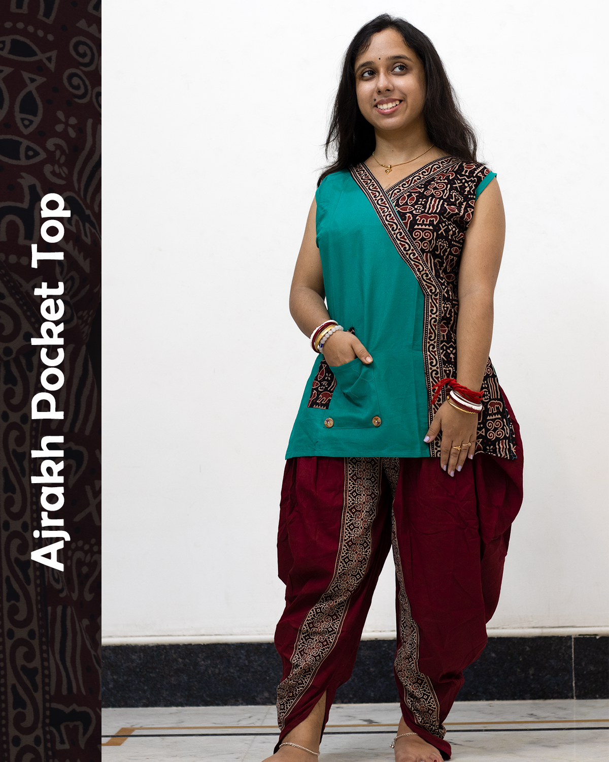 Ajrakh Pocket Top