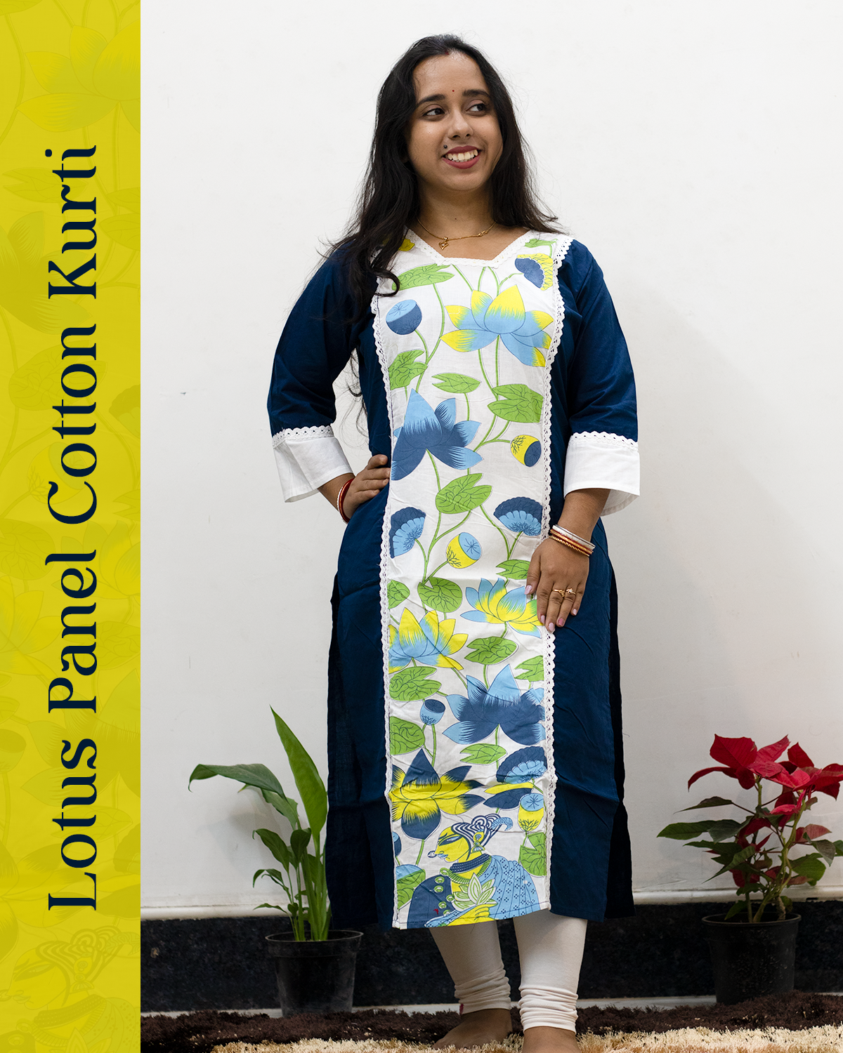 Lotus Panel Cotton Kurti