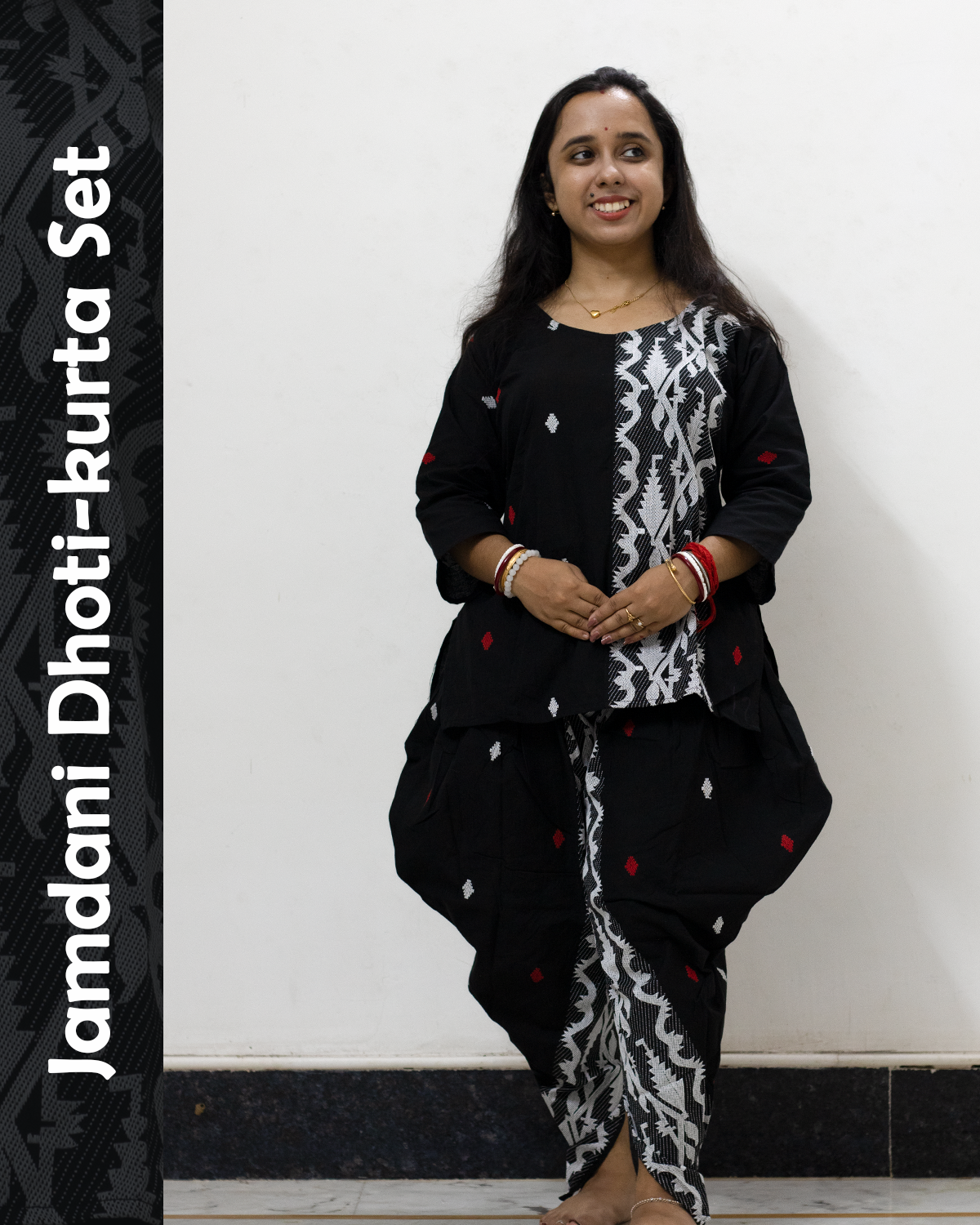 Jamdani Dhoti Kurta Set