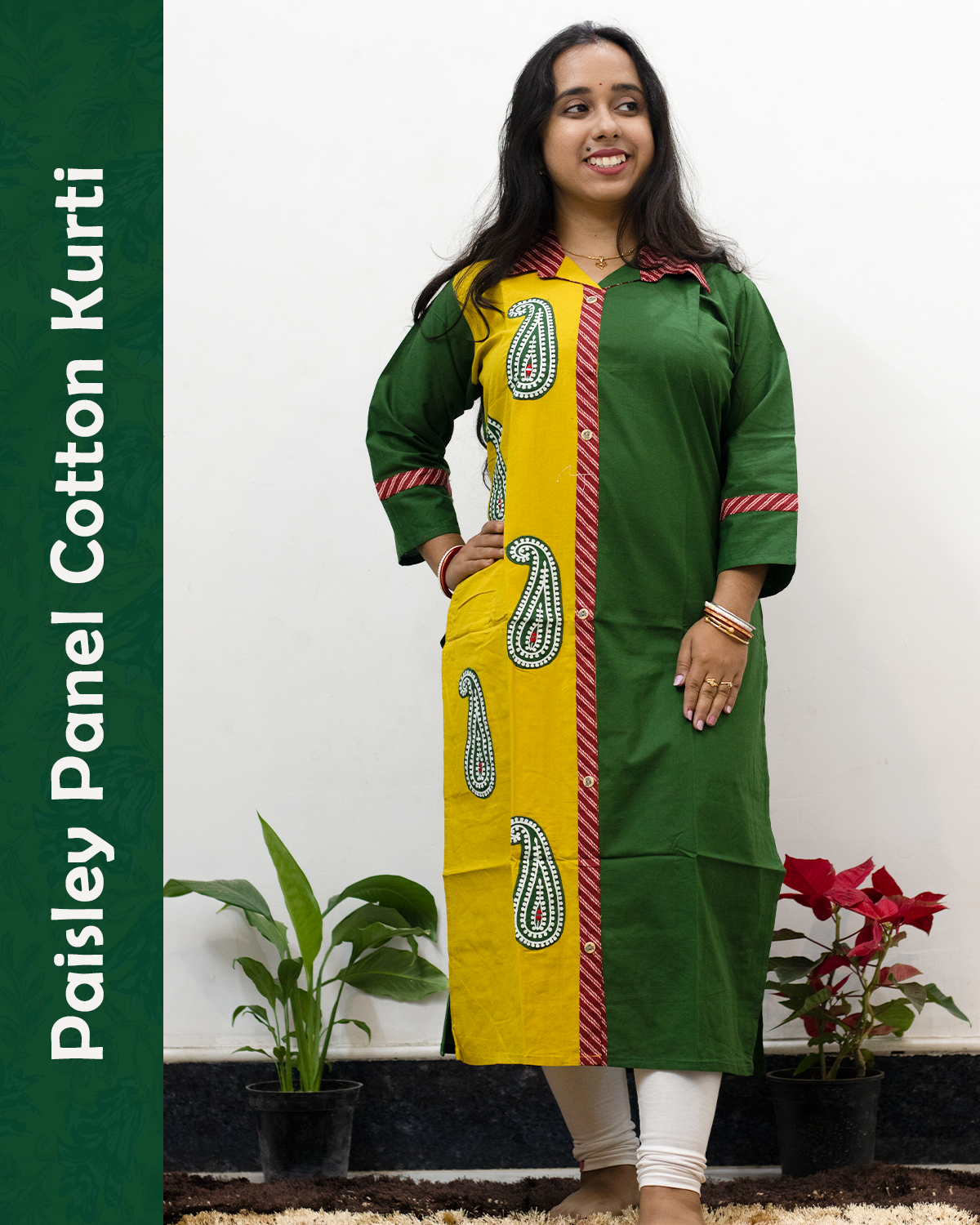 Paisley Panel Cotton Kurti