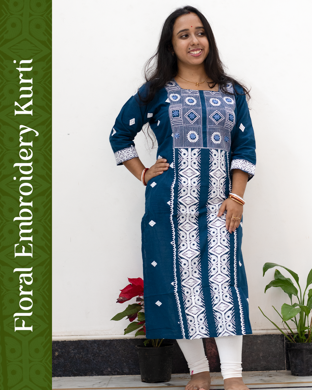 Floral Embroidery Kurti