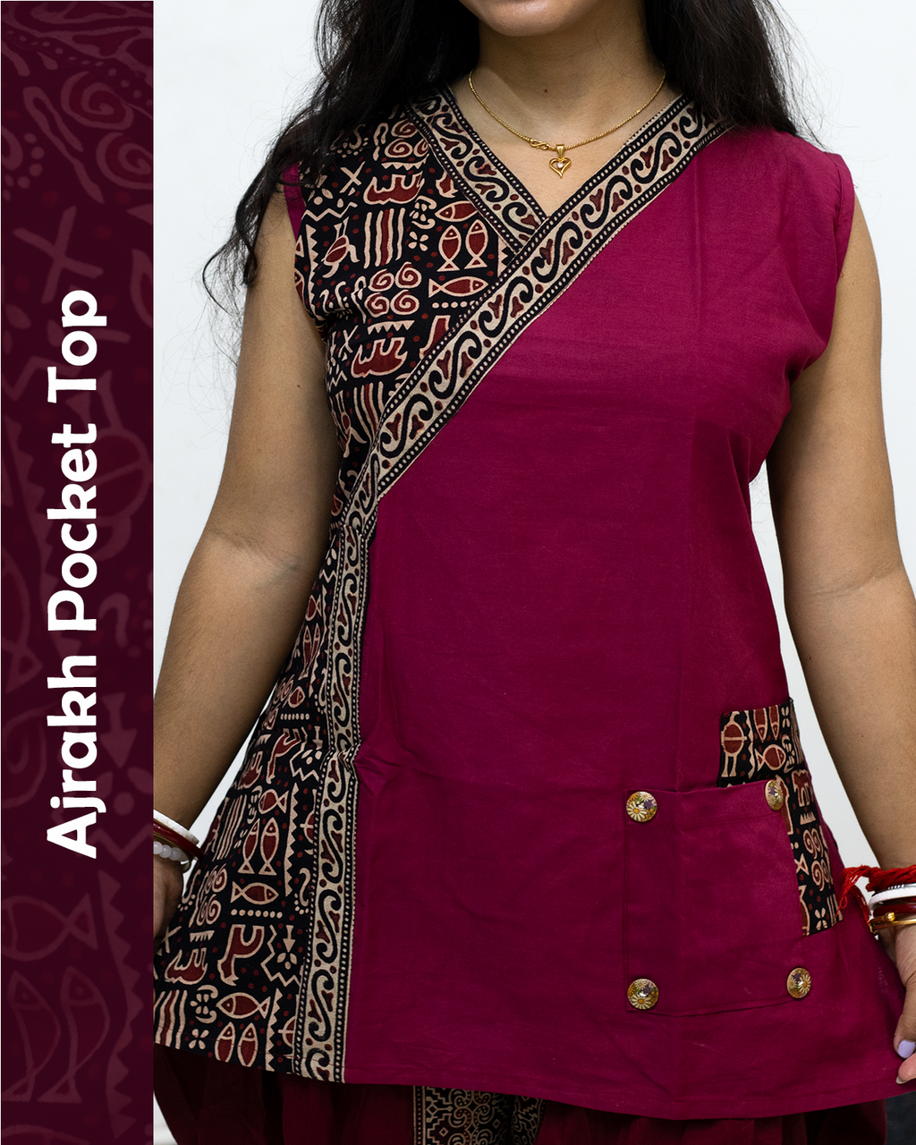 Ajrakh Pocket Top