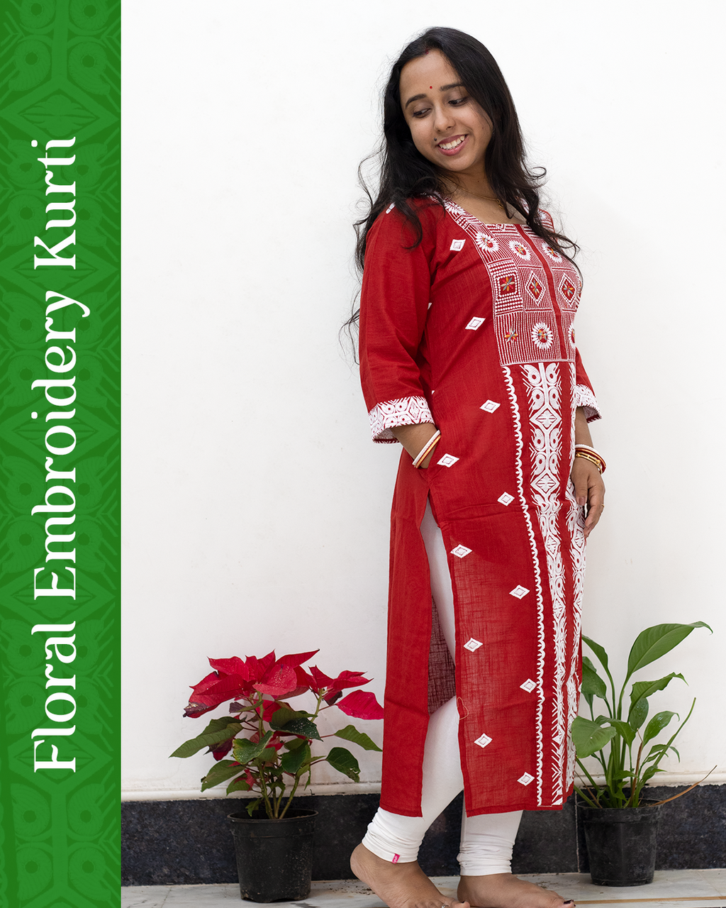 Floral Embroidery Kurti