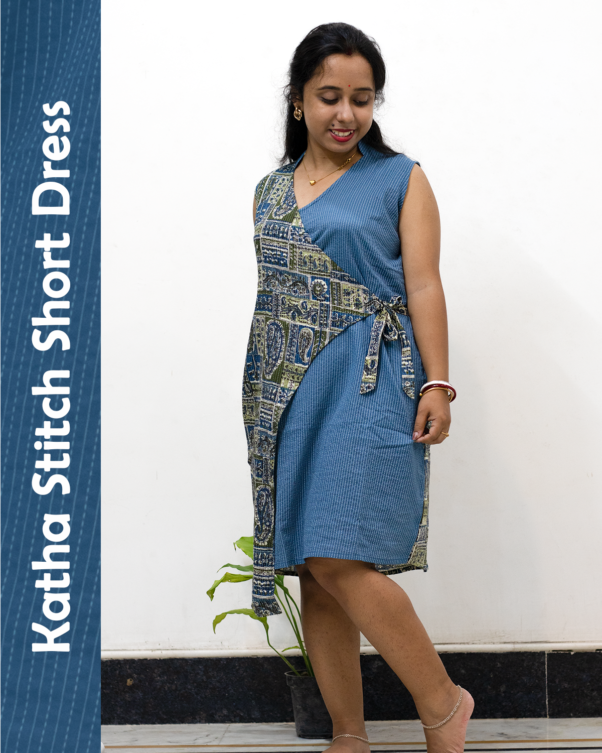 Katha Stitch Short Dress