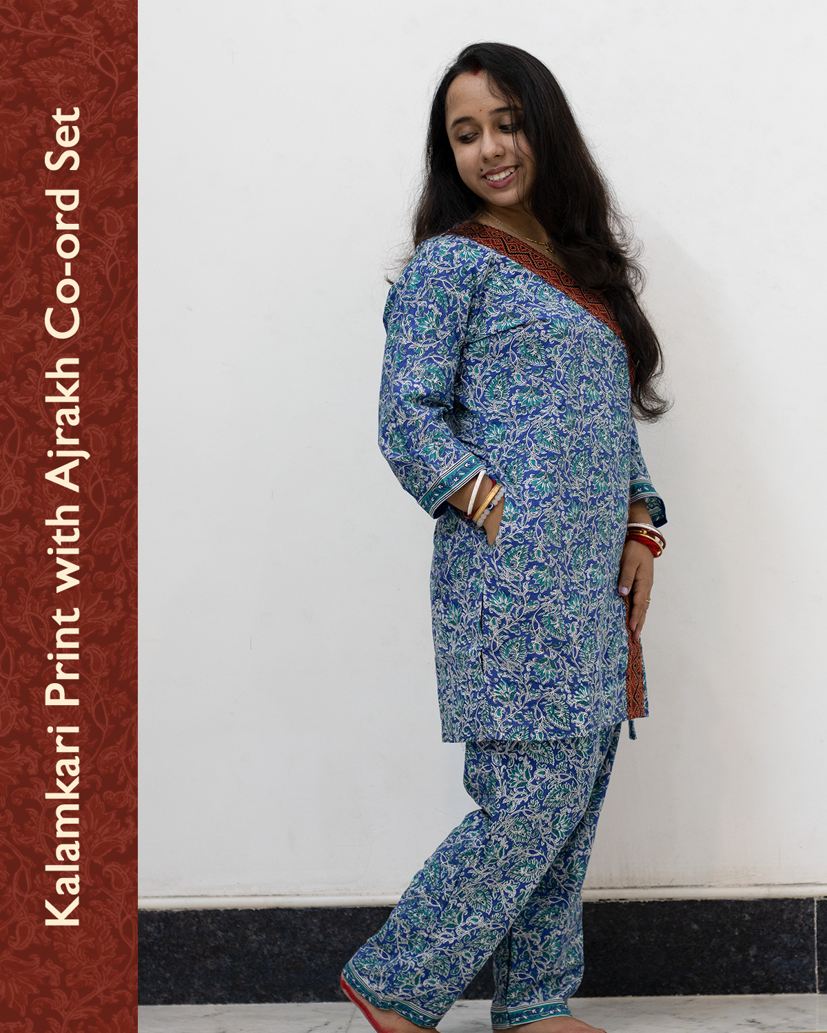 Kalamkari Ajrakh Cotton Co-Ord Set