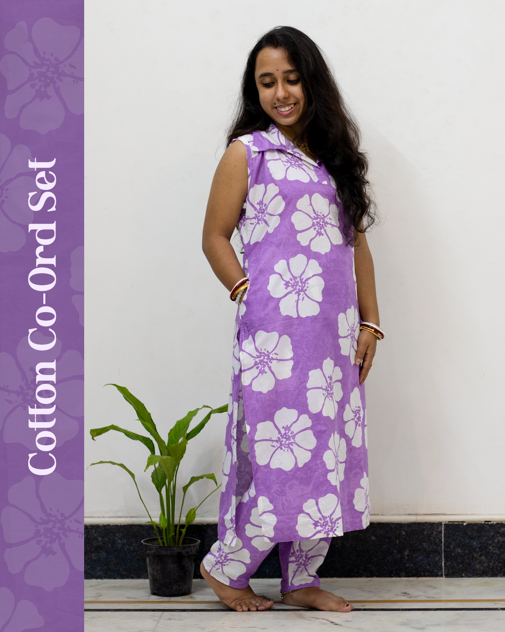 Cotton Co-Ord Set (Purple)