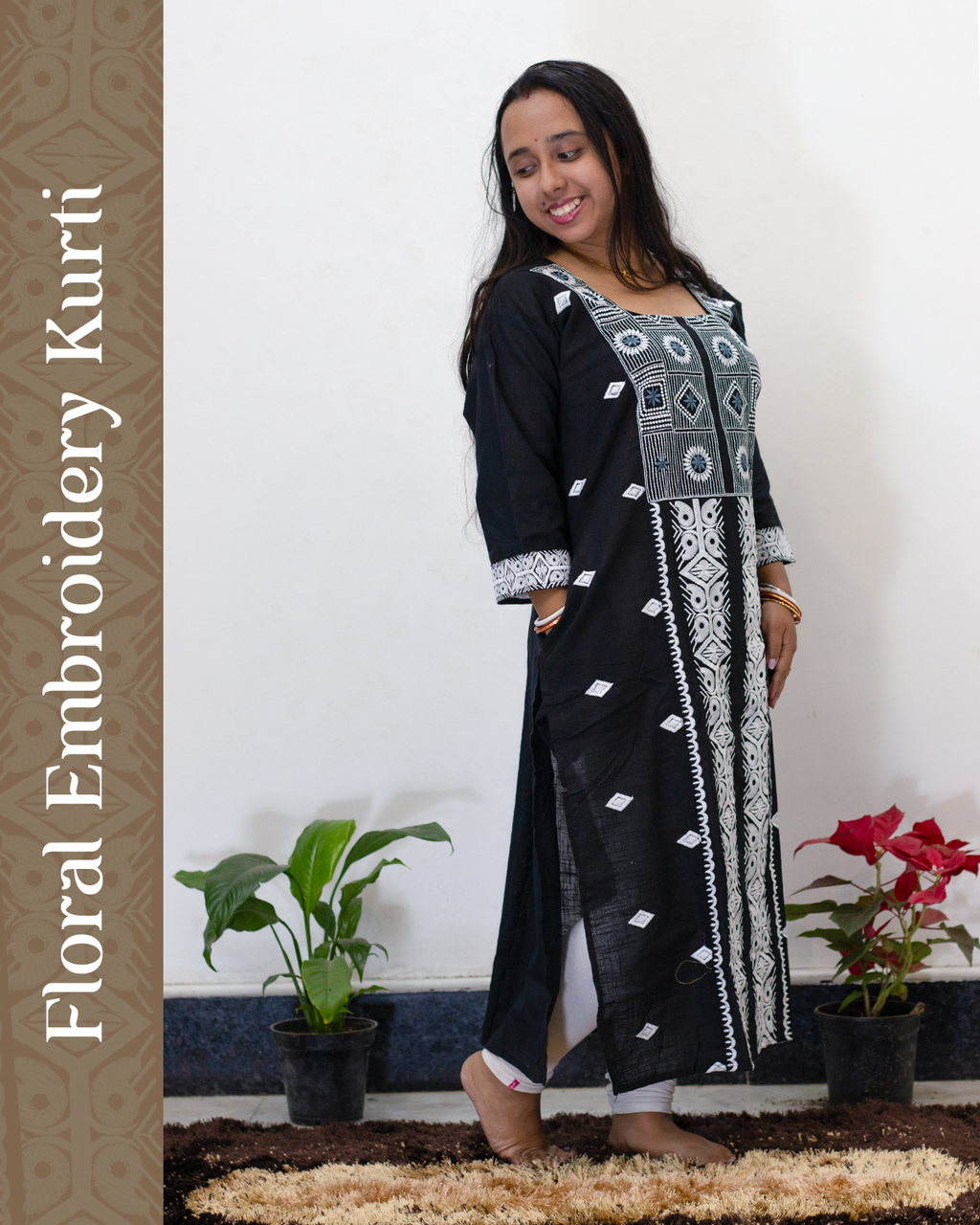 Floral Embroidery Kurti