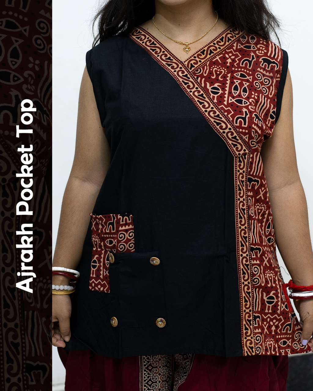 Ajrakh Pocket Top