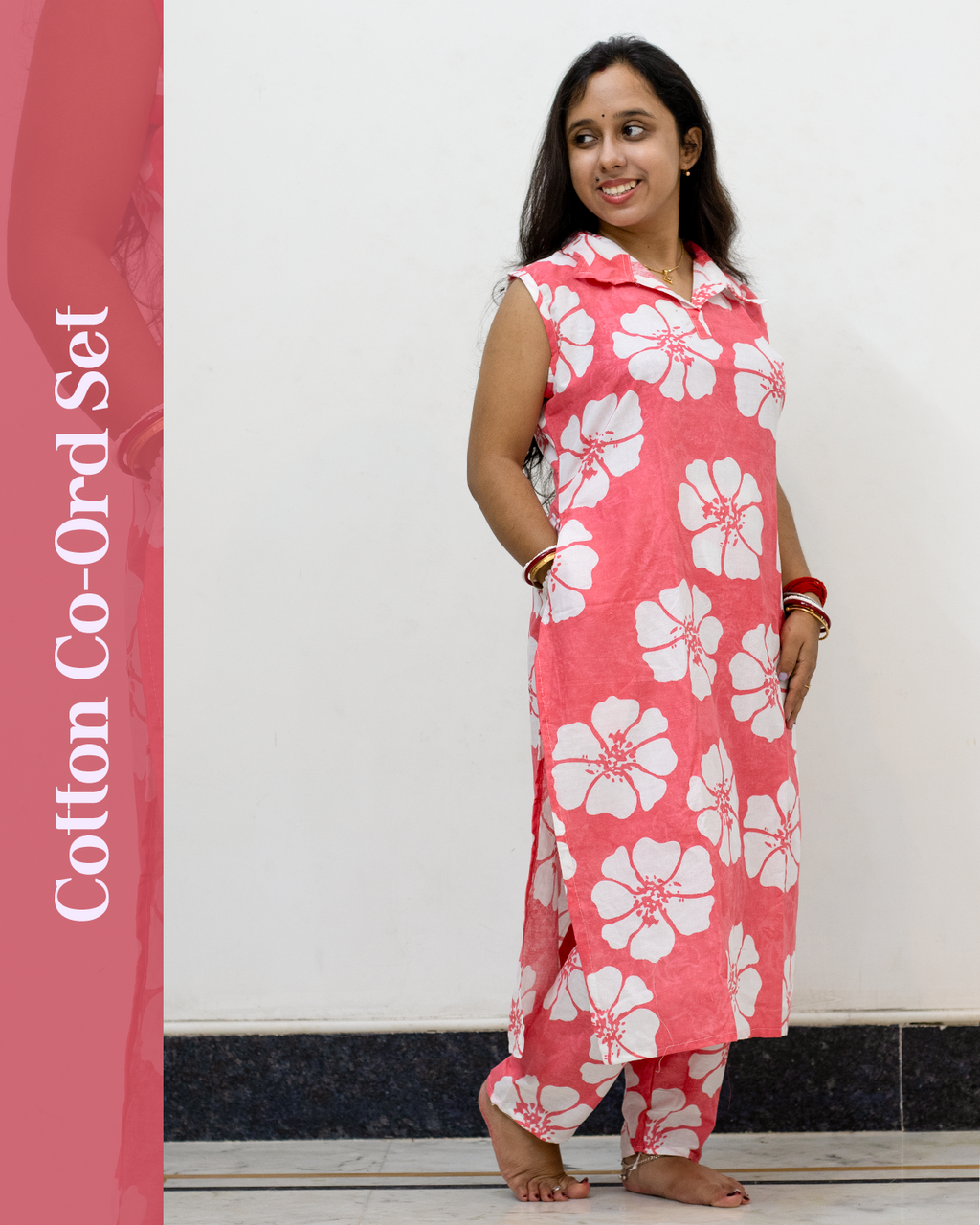 Cotton Co-Ord Set (Pink)