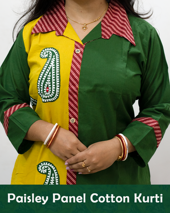 Paisley Panel Cotton Kurti