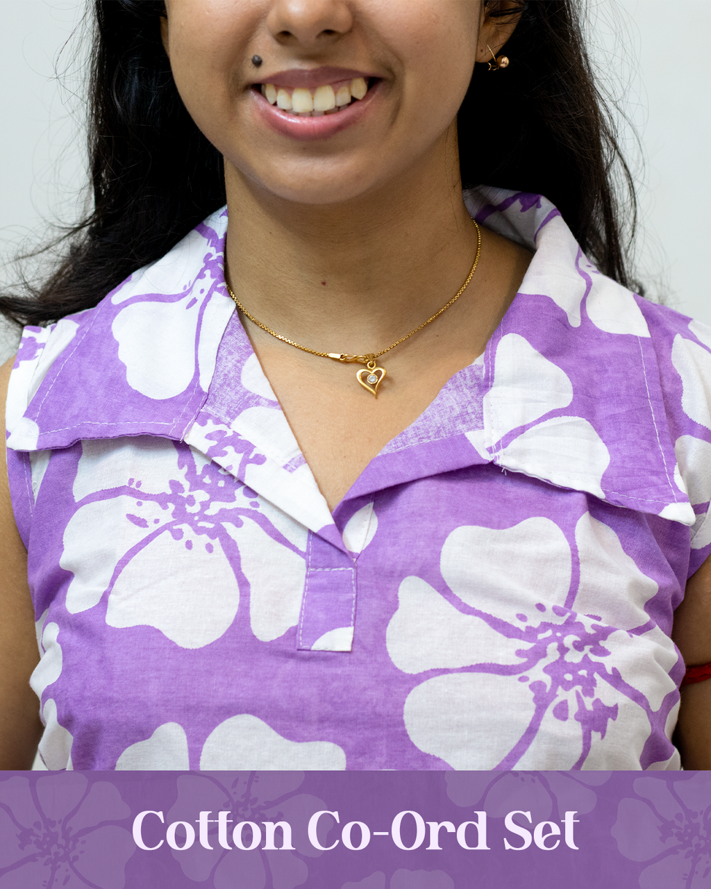 Cotton Co-Ord Set (Purple)