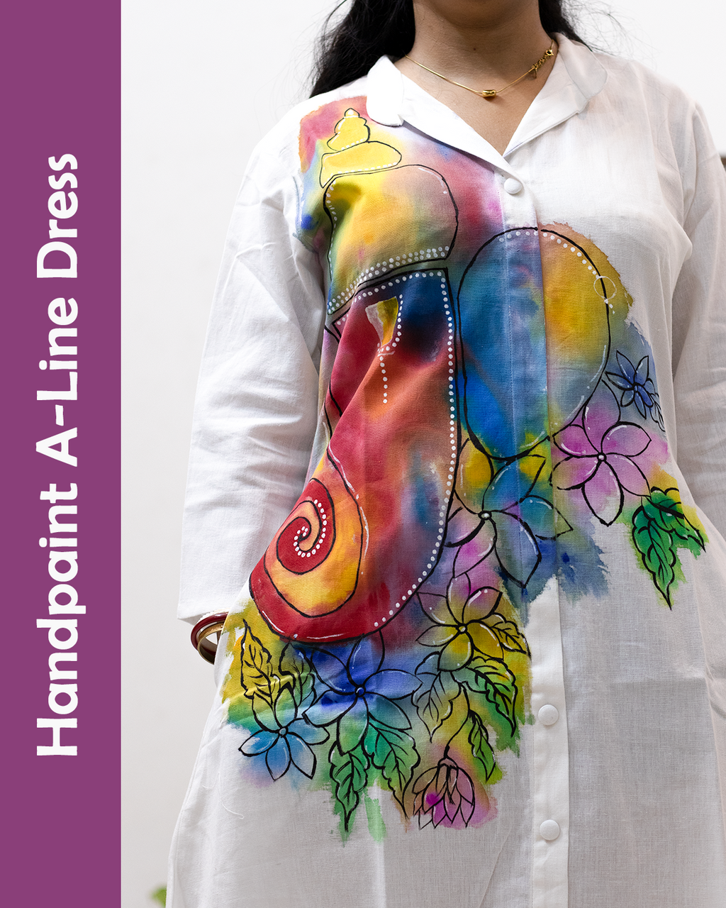 Handpaint A-Line Dress