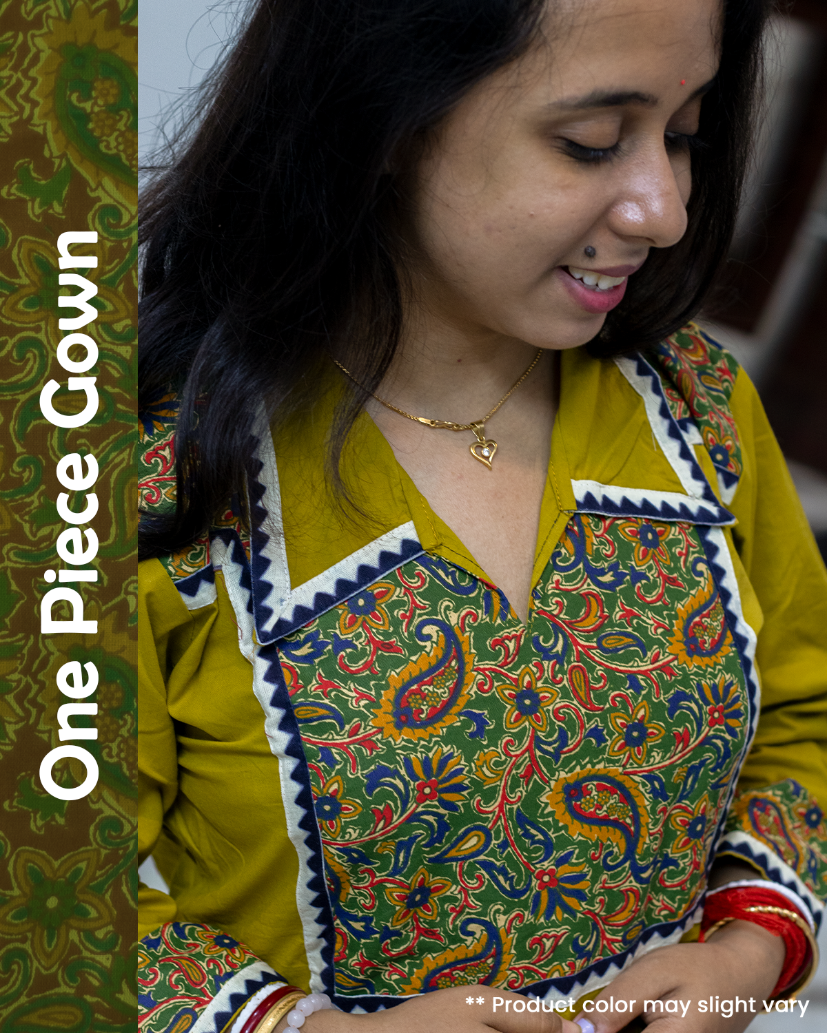 One-Piece Gown Paisley Print