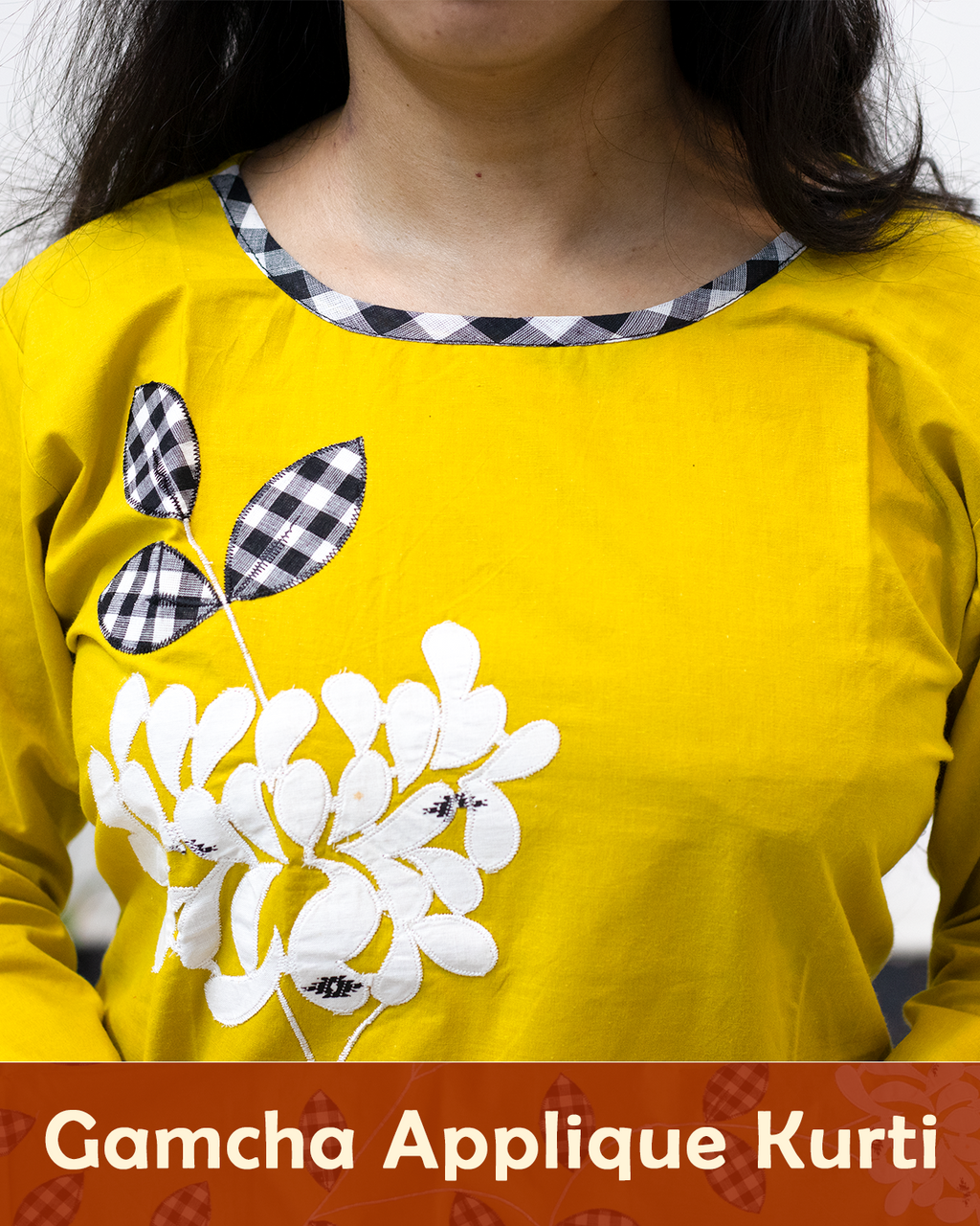 Gamcha Applique Kurti