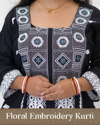 Floral Embroidery Kurti