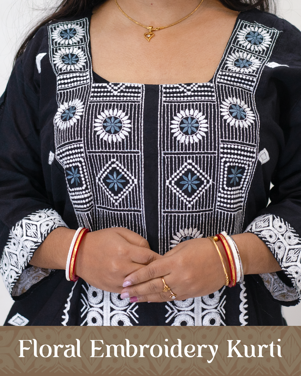 Floral Embroidery Kurti