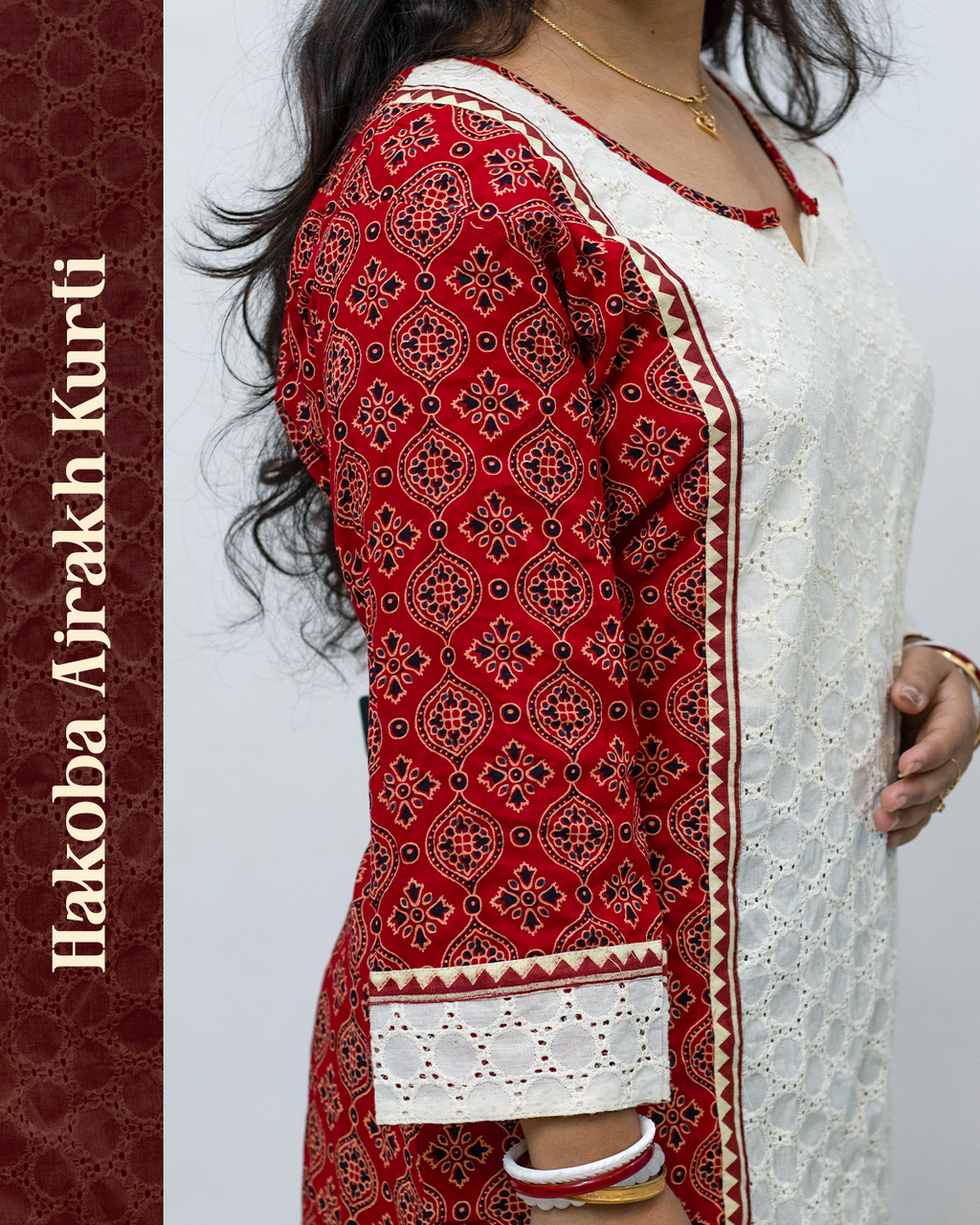 Hakoba Ajrakh Kurti