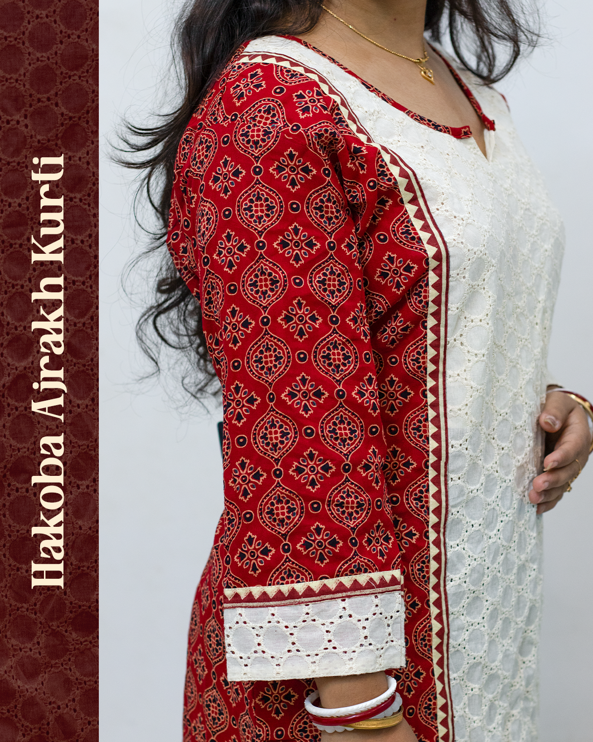 Hakoba Ajrakh Kurti