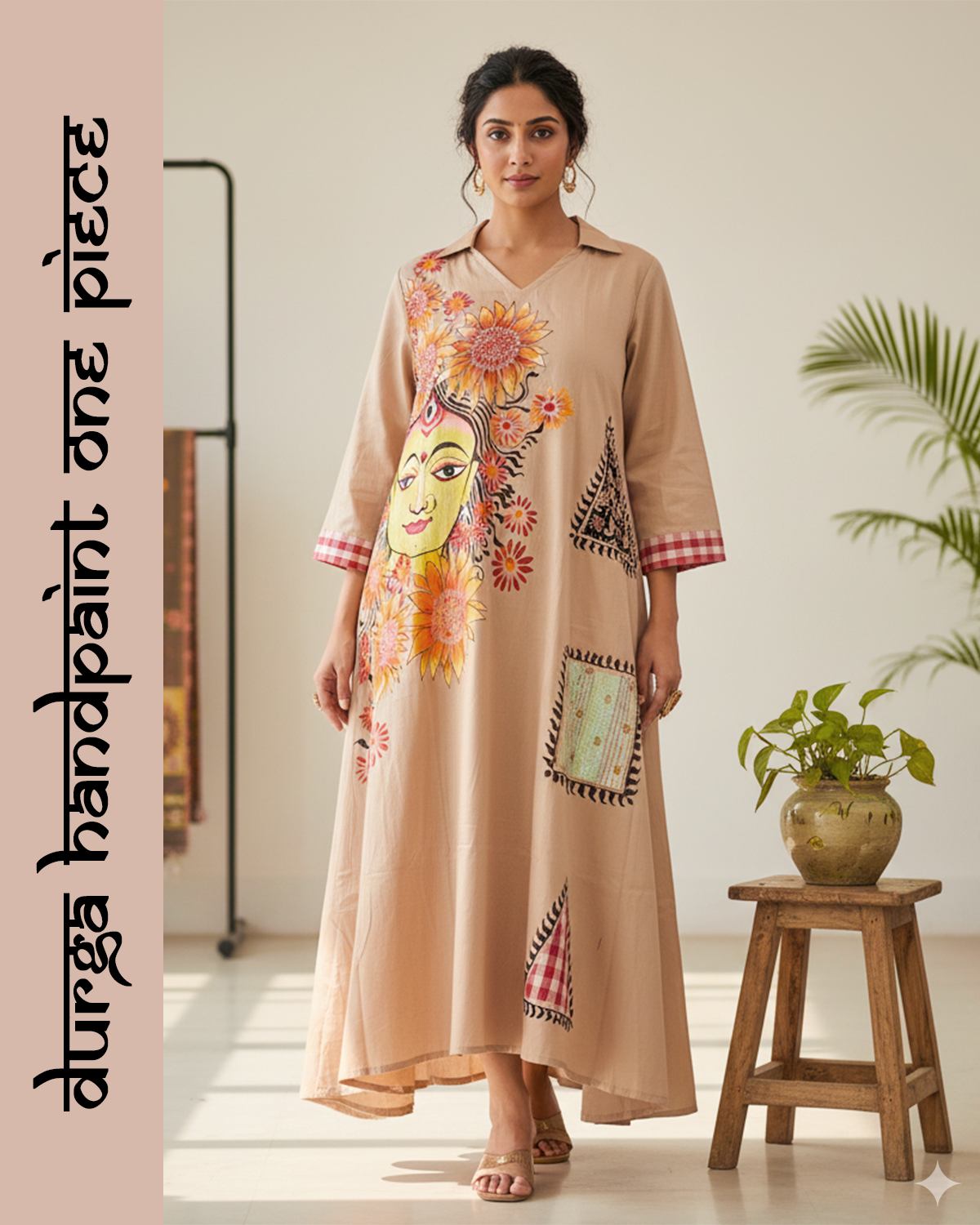 Durga Handpaint One Piece Dress